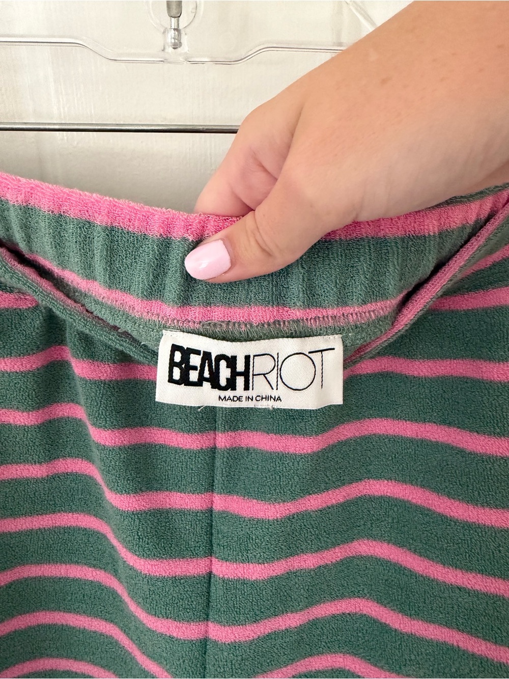 Beach Riot Rayah Short in Sage Bloom Stripe - Picture 4 of 6